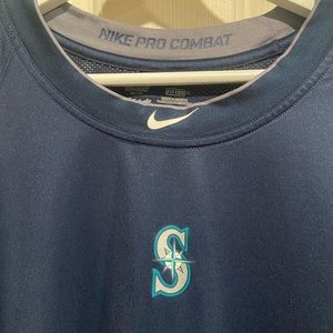 Nike Pro Combat, Mens XXL, Seattle Mariners Dri-fit, Short Sleeve - Fitted